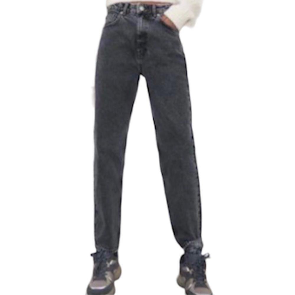 Zara Mom Jeans Faded Black High rise Women’s size 6 High rise Slight taper